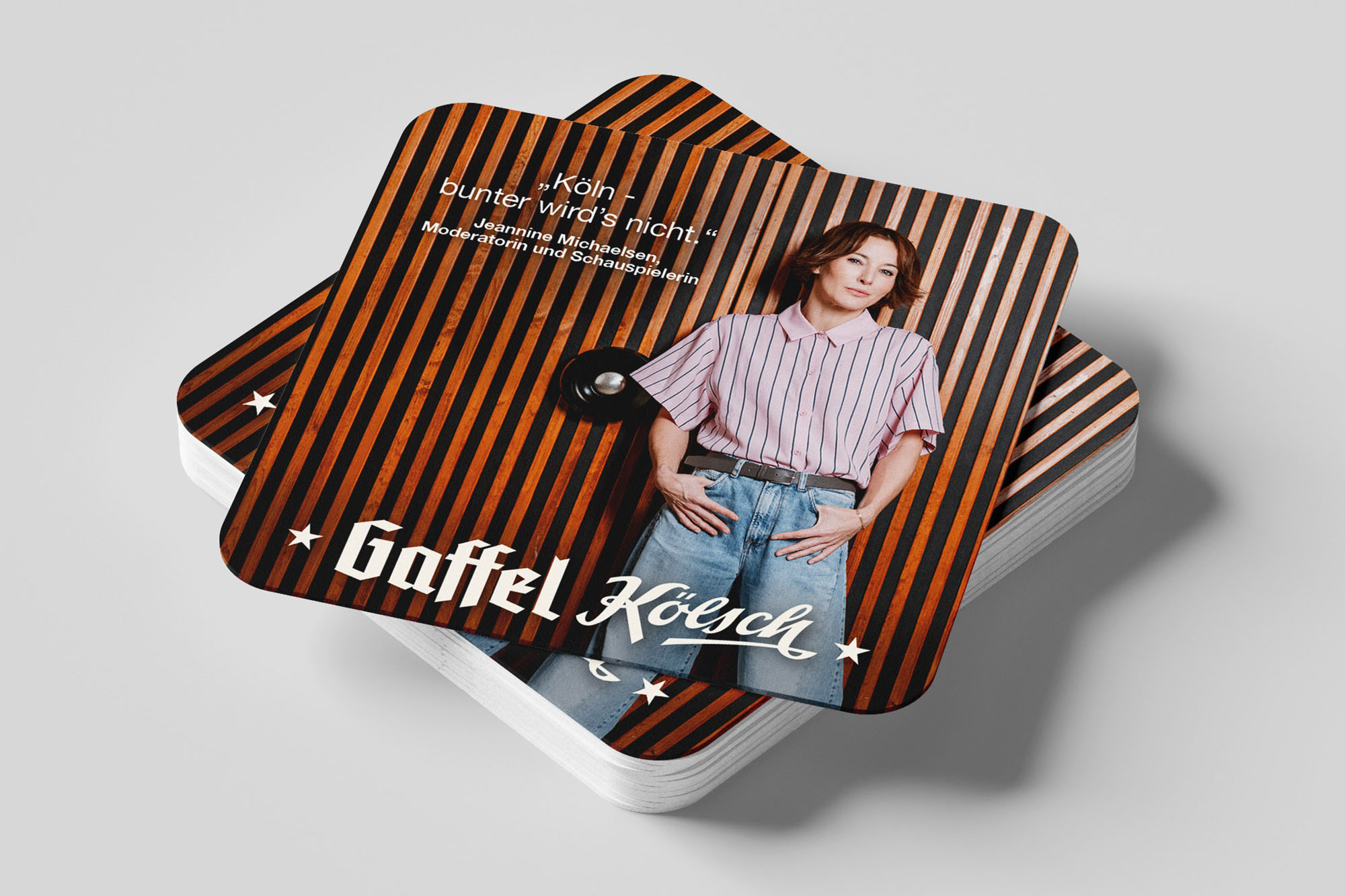 Jeannine Michaelsen 2 Jeannine Michaelsen Gaffel Kölsch Bierdeckel